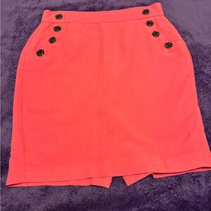 Ann Taylor Loft Pencil Skirt Women Size 10, Coral Orange